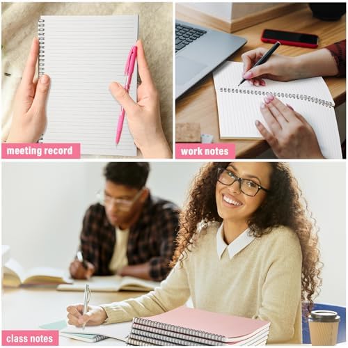 Fuutreo 6 Pack Spiral Notebook 10.5x7.45 Notebook,Playful,Bright