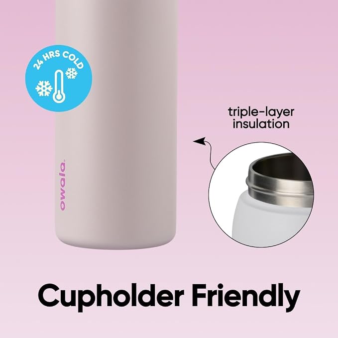 Owala FreeSip Insulated Stainless Steel Water Bottle with Straw for Sports and Travel, BPA-Free, 32oz, Dreamy Field (Pack of 8)