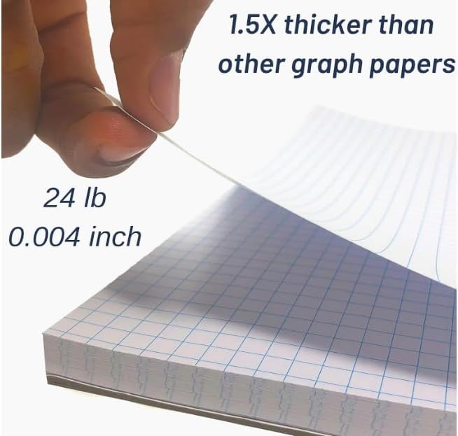 Mr. Pen- Graph Paper Pad, 8.5x11 Inches, 4x4 (4 Squares per Inch) (Pack of 2)