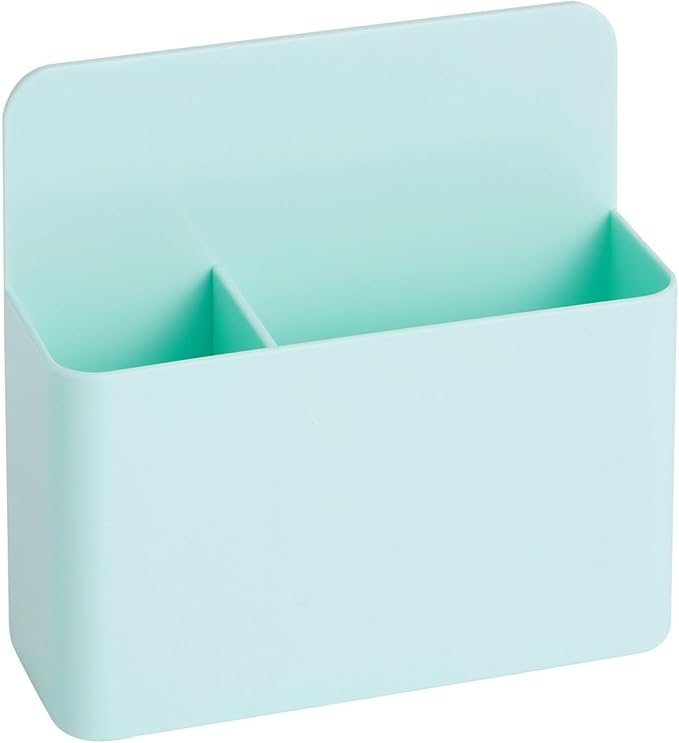 Okuna Outpost Locker Accessories Magnetic Dry Erase Marker & Pencil Holder - 5 x 5 x 2 in, Pastel Mint, 2-Pack - Magnetic Locker Organizer for Whiteboards, Refrigerators & Office Decor