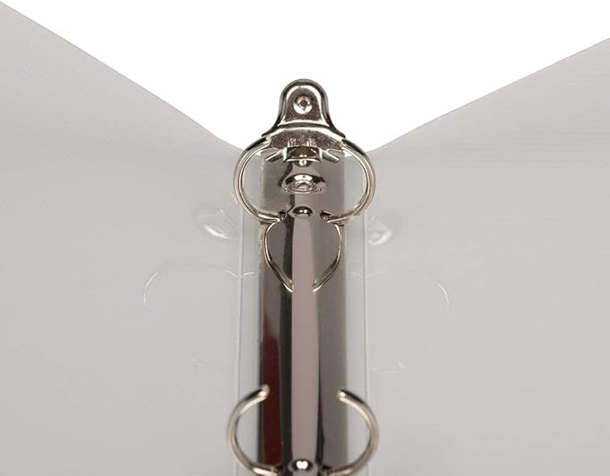 JAM PAPER Plastic 0.75 inch Binder - Clear 3 Ring Binder - Sold Individually