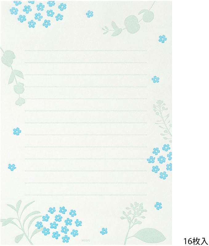 Midori Stationery Typography Scattered Floral Pattern 20559006