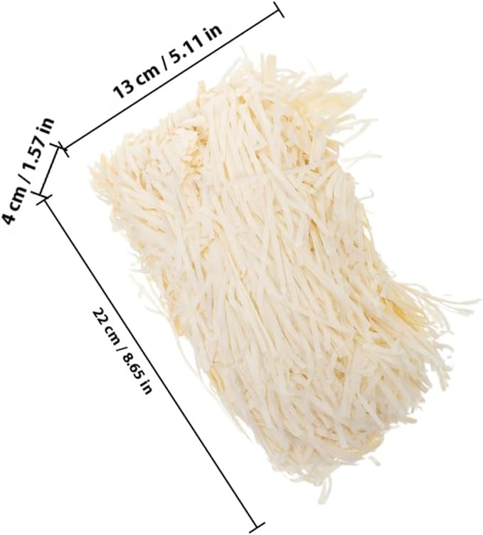 ZUNOXAZ Shredded Paper Crinkle Cut Filler for Boxes, 200g (2 Packs) Natural Raffia Grass Basket Stuffing Paper, Eco-friendly Box Filling for Wedding, Birthday, and Holiday Wrapping