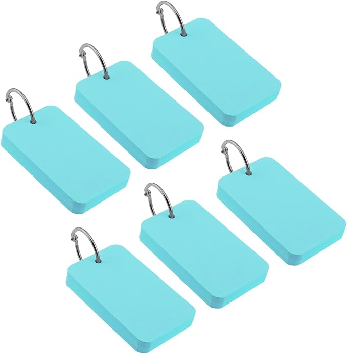 300 Pcs Index Cards with Ring, 2" x 3.5" Blue Blank Flashcards for Studying, Vocabulary, Memos, Bookmark,Greetings (Blue)