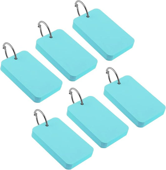 300 Pcs Index Cards with Ring, 2" x 3.5" Blue Blank Flashcards for Studying, Vocabulary, Memos, Bookmark,Greetings (Blue)