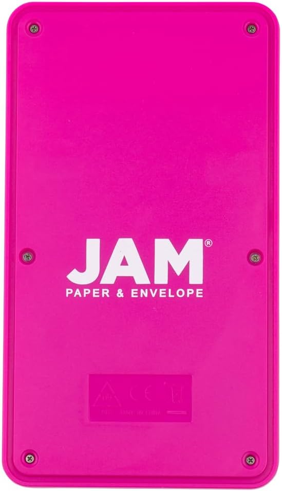 JAM PAPER Desktop Calculator - 10 Digit LCD Display - 3 3/4 x 6 3/4 Inches - Fuchsia Pink - Bulk 10/Pack