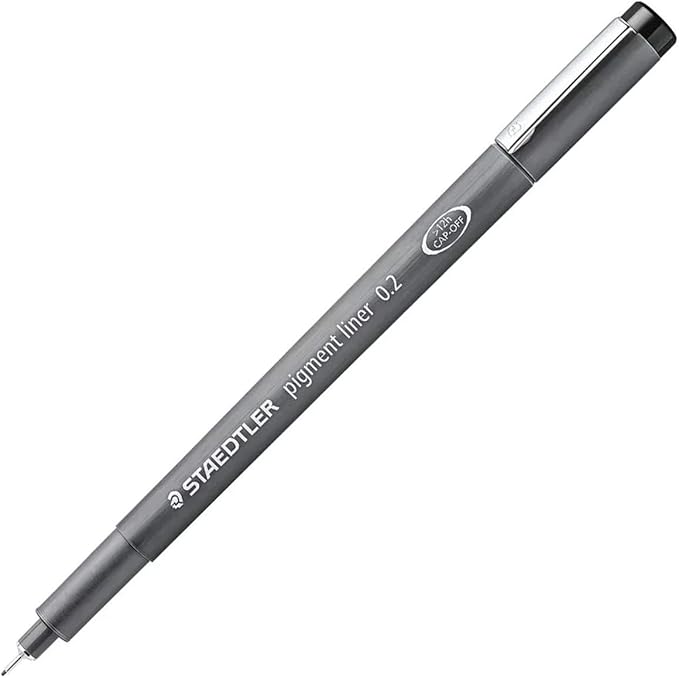 Staedtler Pigment Liner, 0.2mm, Black Ink (308-0.2)