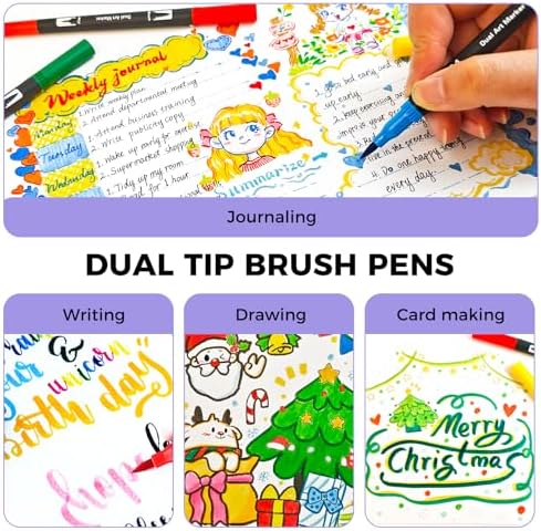 Artecho 72 Colors Dual Tip Markers for Adult Coloring Books with Bag