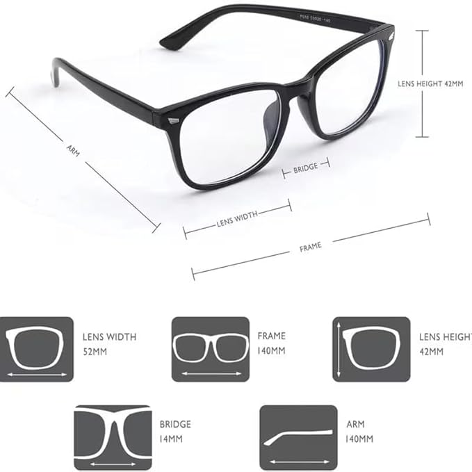 Gaoye Eyewear Frames for Men - Blue Light Blocking Square Glasses, Anti UV Ray Computer Gaming, Blue Blockers for Women