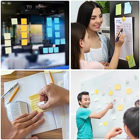 PATIKIL 2 x 3 Inch Lined Sticky Notes, 6 Pack Fluorescent Self-Stick Note Pads 100 Sheets/Pad Colorful Memo Post for Home Office Business, Green
