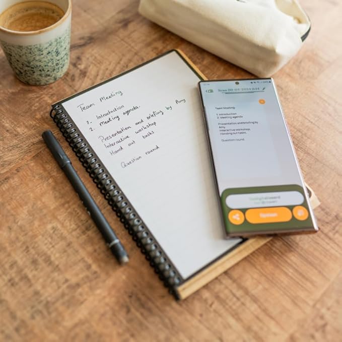 Bambook Classic Notebook - Bamboo Wood Hard Cover - A4 - Polka Dot Reusable Notebook, Notebook, Reusable Notebook