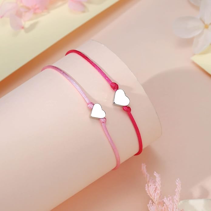 UNGENT THEM Big & Small Heart Bracelets Back to School Gifts for Girls