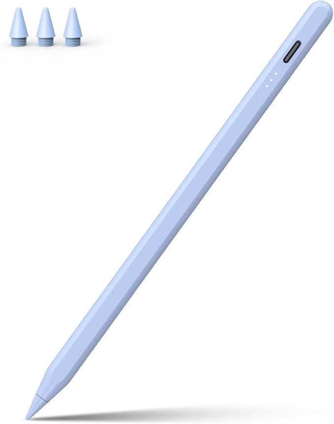 Stylus Pen for iPad, 13 mins Fast Charging for Apple iPad Pencil with Palm Rejection, Compatible with 2018-2022 iPad Air 3/4/5, iPad mini 5/6, iPad 6/7/8/9/10, iPad Pro 11", iPad Pro 12.9" (Blue)