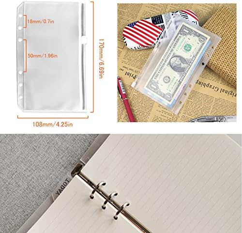 DY.2ten A6-135 Sheets (270 Pages) Graphic Paper Refills + 2 Zipper Pockets + 5 Dividers + Note Tabs + Ruler