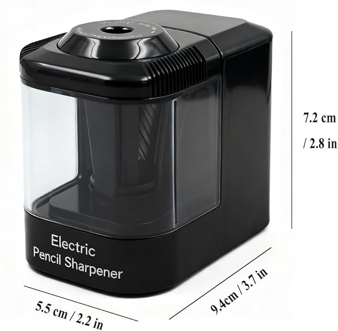 Heavy Duty Electric Pencil Sharpener, USB and Battery Powered, Best for Kids Students and Personal Use in Office School and Home by JinZeFa