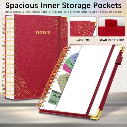 Hardcover Spiral Notebook with Tabs & Dividers, 8.5"x11" 5 Subject