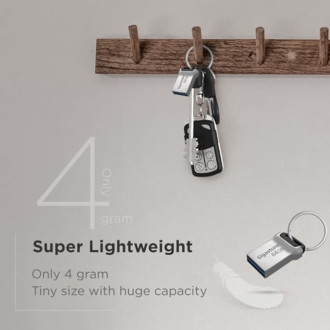 GIGASTONE 64GB Nano Flash Drive (5 Pack) Z90 USB 3.2 Gen 1, 120MB/s Ultra Fast, Super Lightweight, Mini Fit Robust Metal Design, Data Storage, Backup for PC/Mac/TV/Car, USB 2.0/3.0/3.1 Compatible
