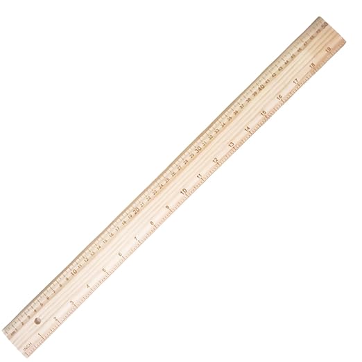 Wooden Ruler, Natural Wood Ruler with Hanging Hole, 20 Inches/50 cm Yardstick Rulers for Classroom,School,Home,Clothing Measuring, Office,Engineers, Architects