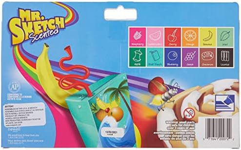 Mr. Sketch Scented Markers, Chisel Tip, Assorted Colors - Fun for Kids, Coloring, Spark Creativity, Arts & Crafts, 1 Count (Pack of 96)