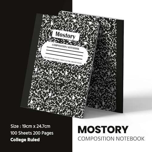 MOSTORY 1000 Pack Bulk Composition Notebook - College Ruled 200 Pages(100 Sheets), Size 7.5" x 9.75", Bulk School Supplies, Office, Bulk Notebooks for School, Writing Journal Notebook with Lined Paper