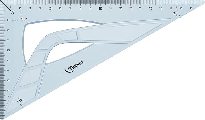 Maped 242767 – Kit of 4 Pieces (Ruler + Triangle + Square + Carrier), Units Contained: 1