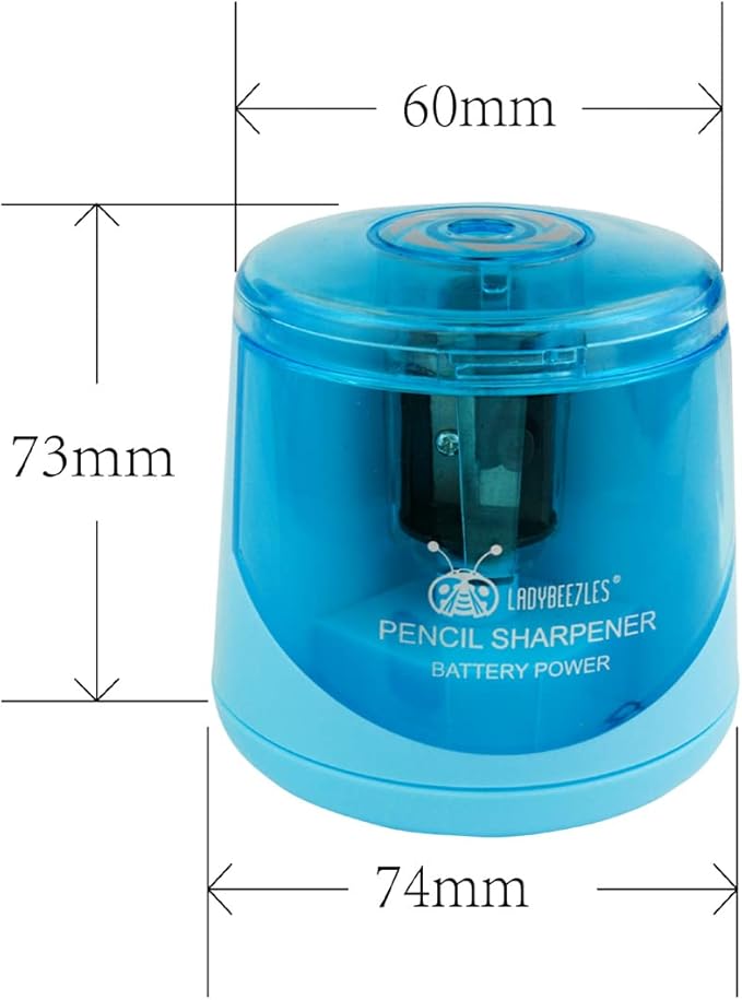 AA Battery Power Electric Pencil Sharpener, Portable &Automatic Sharpening, a Replacement Blade Contained, Powerful and Durable Fast-Sharpening,Battery not Included