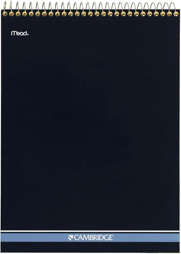 Mead Writing Pads,Wide Ruled Paper,8-1/2" x 11",70 Sheets,Memo Pads,Note-Pads,Steno-Pads,Yellow (59880),(Pack of 12)