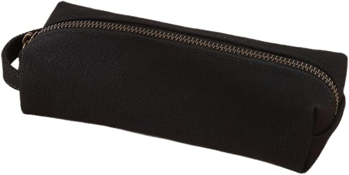 Pencil Case Soft Cotton Canvas Pencil Pouch Bag for Easy Carry Stylish and Durable for Pens and Pencils (Black)
