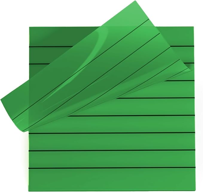 2 Pads, 100 Sheets, Clear Transparent Lined Sticky Notes 3x3 Inches, Self-Stick Notes, See Through Translucent, Easy to Post, Study Supplies, Office Products, Reusable, Waterproof, Dark Green