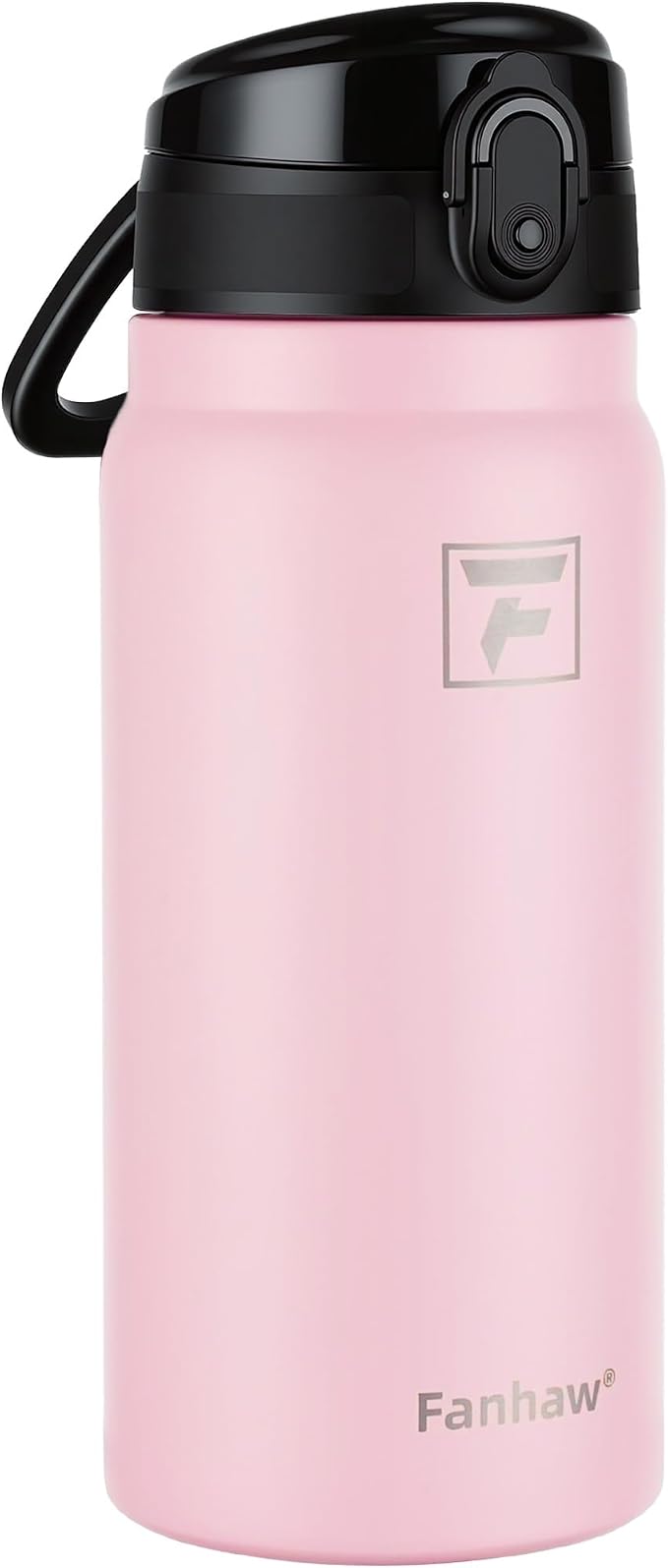 Fanhaw 20 Oz Insulated Stainless Steel Water Bottle with Chug Lid – Wide Mouth, Leak-Proof, BPA-Free – Ideal for Kids, Adults, Sports, Gym, and Outdoor Use (Pink)