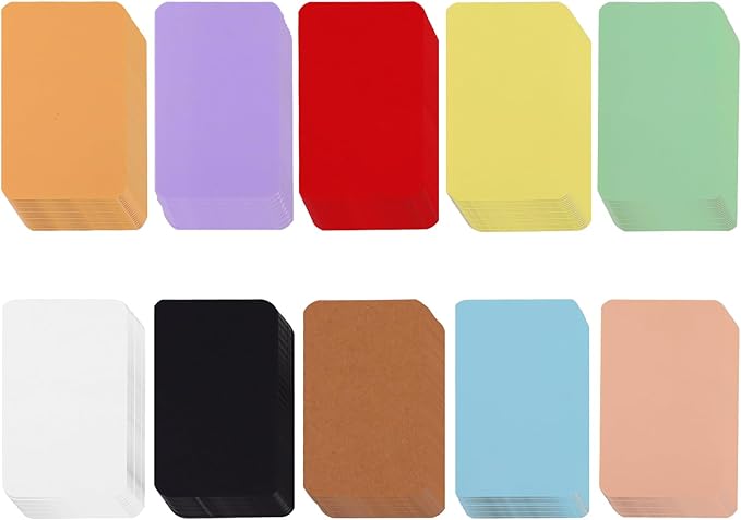 200 Pieces 3.5" x 2.1" Index Cards, Thick Blank Flash Card for Studying, Double Side Colored Note Cards Flashcards for Art Sketching Writing Recording Home Office Supplies (10 Colors)
