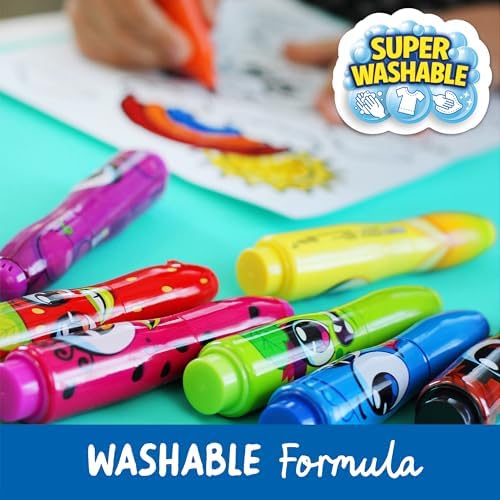 Scentos Jumbo Scented Markers for Kids, 16 Pack Fruit Scented Washable Marker, 16 Colors and Scents. Non Toxic, Chunky Design for Little Hands, Back to School Supplies, Classroom Must Have