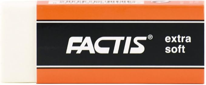 Factis Extra Soft White Vinyl Eraser, Latex Free, Great for Artists