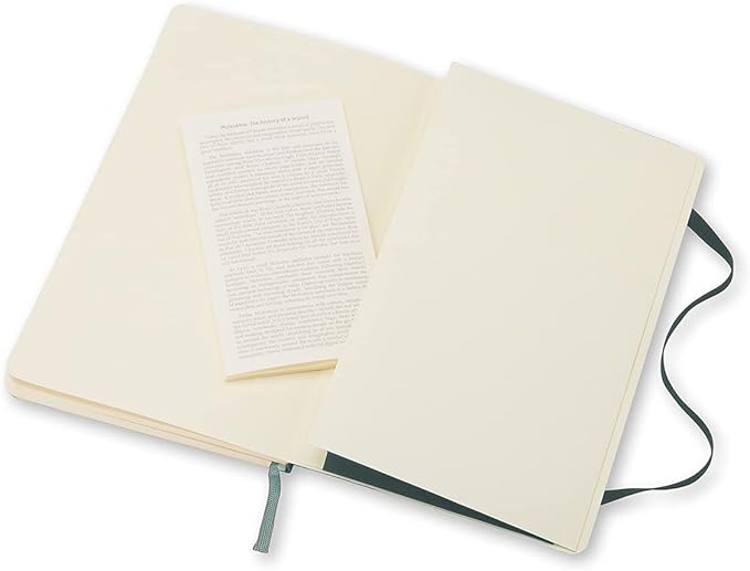 Moleskine Classic Notebook, Soft Cover, Ruled/Lined, Large (5" x 8.25"), Forest Green, 192 Pages
