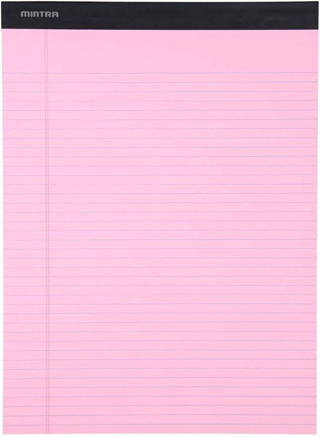 Mintra Office Colorful Legal Pads - Includes 2 Blue, 2 Pink, and, 2 Green Writing Pads, Micro Perforated Lined Sheets, Ideal for Professional & Personal Use, 8.5"x11" Narrow Ruled, 6 pack Pastel Set 2