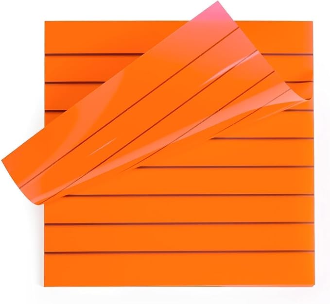 2 Pads, 100 Sheets, Clear Transparent Lined Sticky Notes 3x3 Inches, Self-Stick Notes, See Through Translucent, Easy to Post, Study Supplies, Office Products, Reusable, Waterproof, Orange