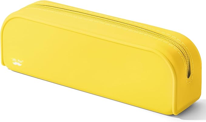 Mr. Pen- Silicone Pencil Case, Aesthetic Pencil Bag for Women, Makeup Pouch, Multifunctional Pouch for Stationery, Cosmetics and Electrical Goods Storage