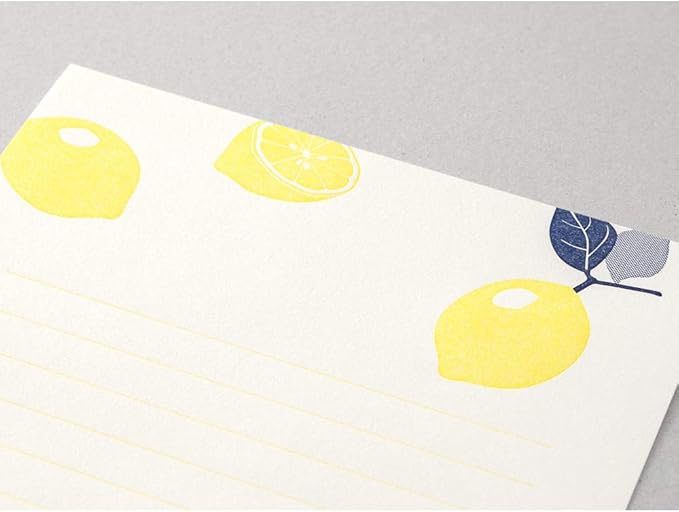 Midori Letterpress Lemons Letter Set