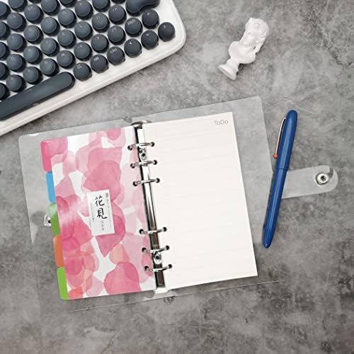 Zelten 1 Pack A6 45 Sheets/90 Pages Todo Loose Leaf Punched Paper Refills Paper for 6 Hole Binder Personal Organizer Diary Notebook Refillable Planner