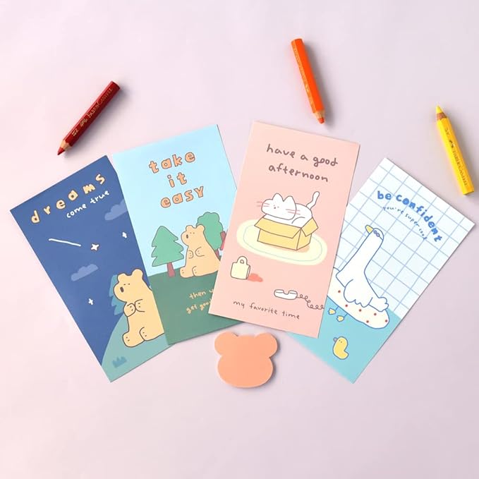 Monolike Story town Afternoon A Mini Letter Paper and Envelopes Set - 8Type, 32 Letter Paper + 16 Envelopes