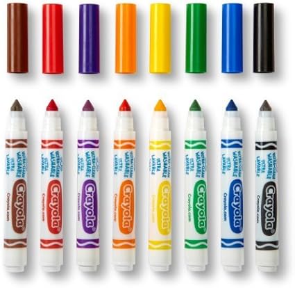 Crayola Broad Line Washable Markers, 8 Markers, Classic Colors Pack of 10