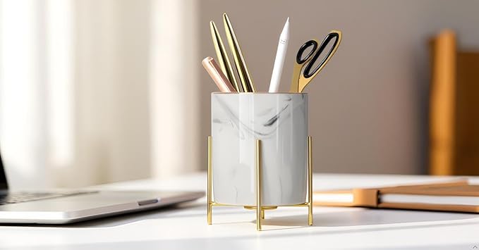 Pen Holder for Desk Cute &Home and Office Decor for Makeup Brush Holder Cup, Stationery Holder, School