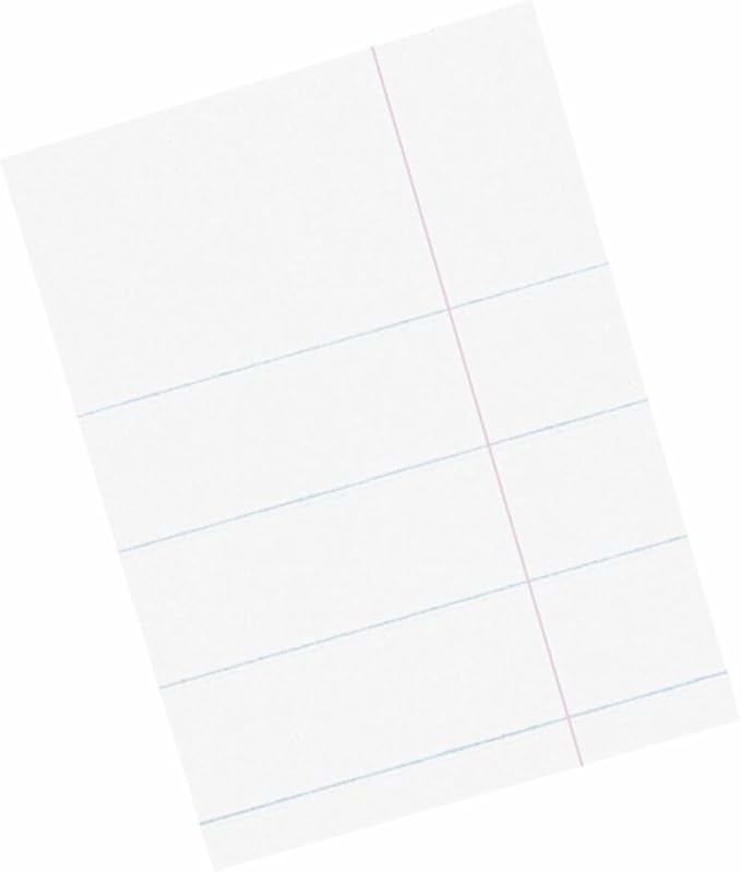Pacon® Composition Paper, Unpunched, 3/8" Rule, 8 1/2" x 11", White, Pack Of 500 Sheets