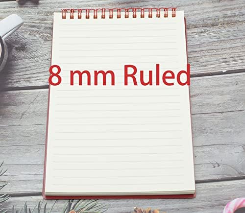 Yansanido Top Bound Spiral Notebook, 3 Pcs 3 Color A5 Size Thick Plastic Hardcover 8mm Ruled Paper 80 Sheets (160 Pages) Journal for School and Office Supplies (Dark Color)