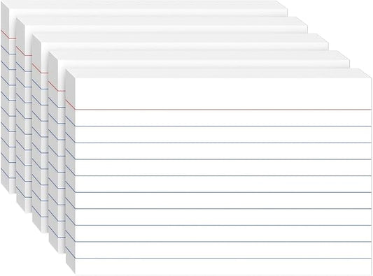 Index Cards 4x6, 200 Sheets, Ruled White Flash Cards for Effective Studying and Note-Taking, Premium Note Cards, Essential School Supplies for College & Office, Home Organization & Study Supplies