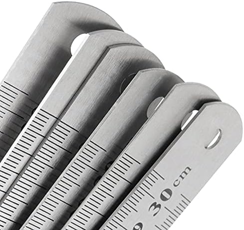 30 Pack 12 Inches Stainless Steel Rulers, Straight Edge Laser Engraved