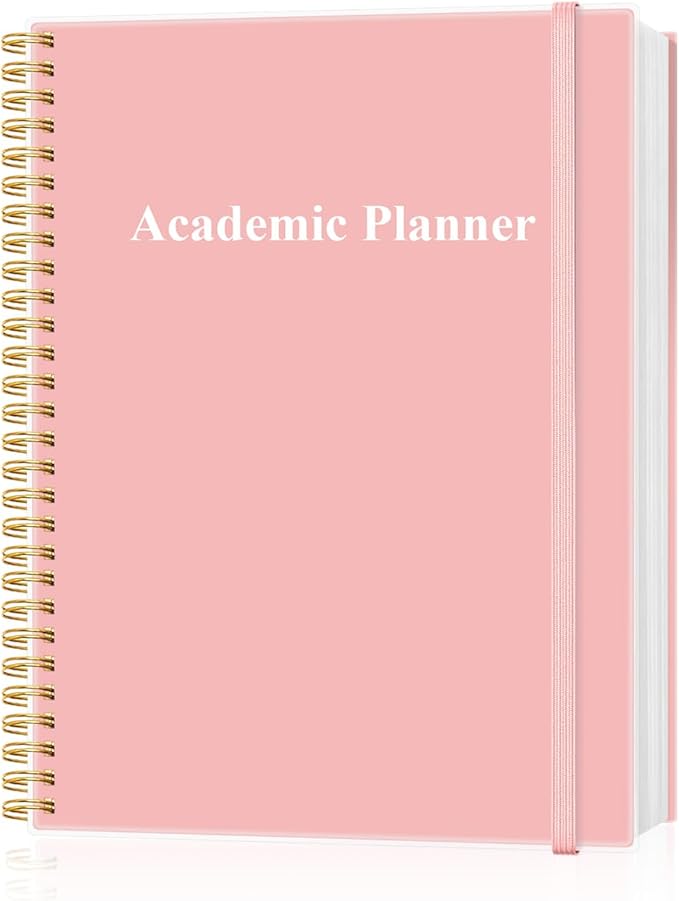 Academic Planner for 2026-2027 or Anytime - Undated Weekly Student Planner For Homeschool, High School, College & Nursing Students, 200 Pages, 8.5" x 11", Pink
