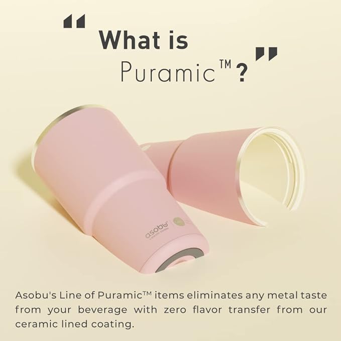 asobu 22oz Extra Large Ceramic-Lined Travel Mug with No Metal Taste-Keeps Flavors True - Double-Wall Vacuum Insulated Coffee Mug with Spill-Proof Pop-Open Lid for Hot Drinks