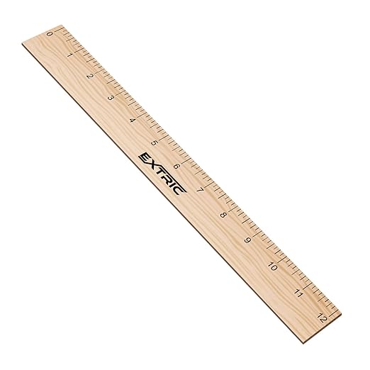 Ruler 12 Inch, Architectural Scale Ruler, 1/8 Inch Scale Rulers, Wooden Rulers for Drawing, Drafting, Architect and Engineering