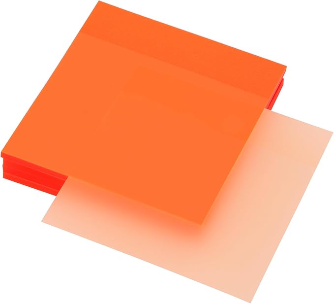 ONLYKXY 4 Pack Transparent Sticky Notes 7.6x7.6CM Self-Stick Book Tabs 200 Sheets Waterproof PET Markers Sticky Notes Pad (Orange)